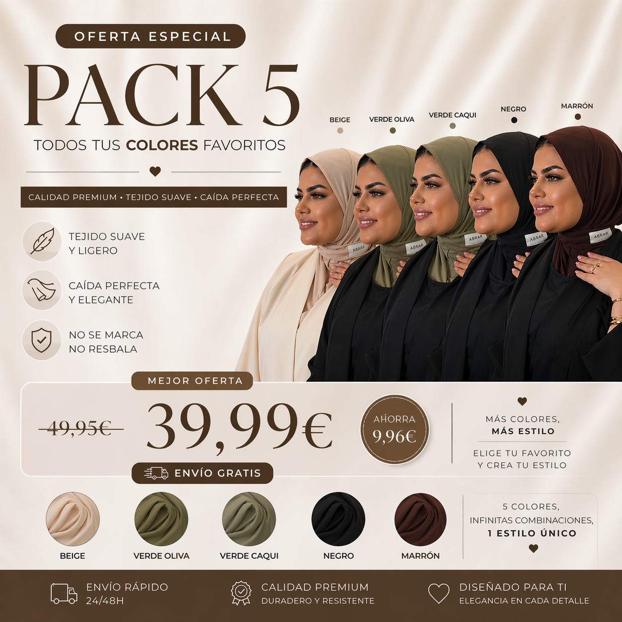 Hijab Premium Instant Pack 5